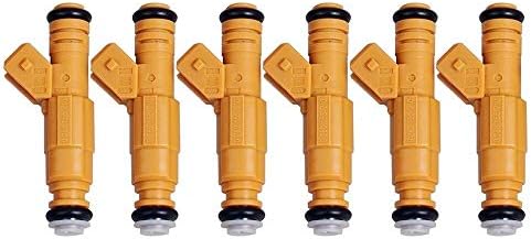LvMyShe Fuel Injector Nozzles For Re-manufacture 1987-1998 Jeep Type III Tj Xj Zj 4.0L, 0280155710 F6VE-A5A, Set Of 6