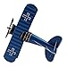 Vintage Airplane Model Metal Handicraft, Wrought Iron Aircraft Biplane, for Photo Props/Christmas/Home Decor/Ornament (Blue)
