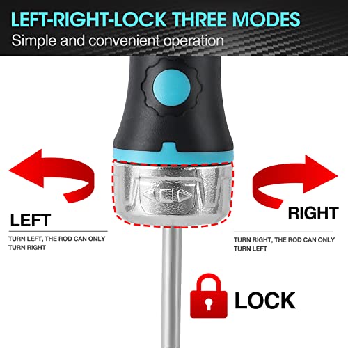 DuraTech 6-Piece Precision Screwdriver Set, Phillips, Slotted, Magnetic Screw Drivers with Innovated Ratcheting Setting, Magnetizer and Storage Bag, Repair Tool Kit For Eyeglass, Watch, Jewelry