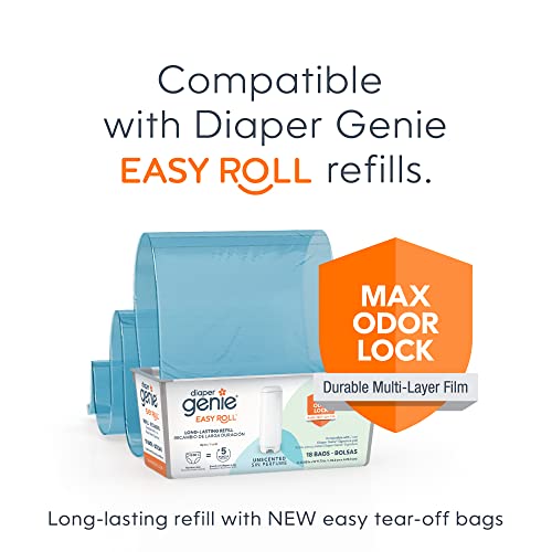 Diaper Genie Signature Pail Includes 1 Easy Roll Refill with 18 Bags