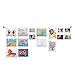 Fasthomegoods Wall Mount Children's Art Projects Display Curtain Wire Rod Set with 48 Hanging Clips Stainless Steel