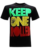 Keep One Rolled Marijuana 420 Pot Blunt Dank Weed Smoker Funny Men's T-Shirt - (Small) - Black