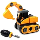 WisToyz Take Apart Toys, Toy Vehicles, Assembly Toy Excavator with Constructions Set, Building Vehicle Play Set with Screwdriver, Ideal Educational Toy for Toddlers, Boys & Girls Aged 3, 4, 5, 6