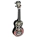 Mahalo Ukuleles Mahalo Art Series, 4-String Ukulele, Right Handed, Day of The Dead Graphic, Soprano (MA1SK bk)