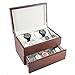 Caddy Bay Collection Vintage Wood Watch Case Display Storage Box with Solid Top