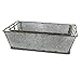 Stonebriar 2pc Rectangle Galvanized Metal Serving Basket Set, Rustic Serving Trays for Parties, Industrial Centerpiece for Coffee or Dining Table, Document Organizer for Office or Kitchen