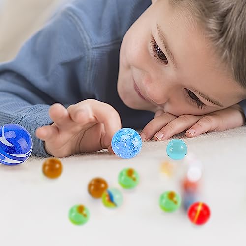 AMOR PRESENT 85PCS Space Marbles for Kids, Marbles Assorted Sizes Planet Marbles Marbles Bulk for Space Party Favor DIY Home Decor