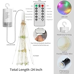 BINBINLED 4 Pack 800LED Hanging Firework
