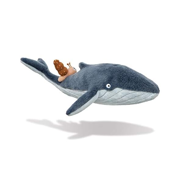 Aurora Snail and The Whale Soft Toy, 61238, 7in, Grey, for Fans of The Book by Julia Donaldson and Axel Scheffler, Blue