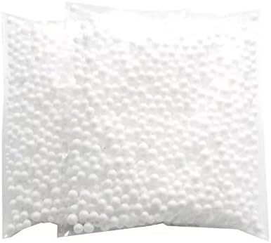 Great Deal Store 2 Pack Craft 0.28-0.35 Inch Foam BallFoam Beads Decorative Balls Wedding Party Decoration Craft DIY Slime Decoration for Children ,School Students,White