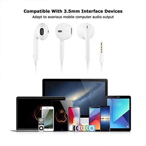 image for littlejian 2pack 3.5mm Earbuds/Earphones/Headphones,Premium in-Ear Wir