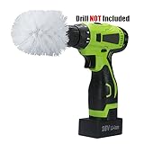 Kichwit Drill Powered Scrub Brush with Stiff Bristles - Shower, Tub, and Tile Power Scrubber Brush Drill Attachment - Heavy Duty Household Cleaning Tool