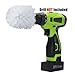 Kichwit Drill Powered Scrub Brush with Stiff Bristles - Shower, Tub, and Tile Power Scrubber Brush Drill Attachment - Heavy Duty Household Cleaning Tool