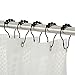 Black Shower Curtain Hooks, Amazer Shower Curtain Hooks, Shower Hooks for Shower Curtain, Decorative Shower Curtain Hooks Rust Proof Stainless Steel Shower Curtain Hooks Set of 12