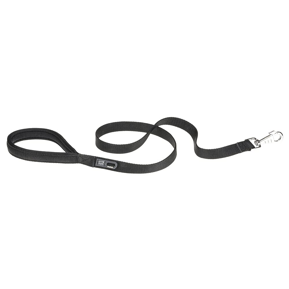 Ferplast DAYTONA G Extra-Resistant Dog Lead - Soft Padded Handle - Practical Hygienic Bag Holder - Anti-Abrasion - Italian Design - 120 x 1.5 cm, Black โ image 1