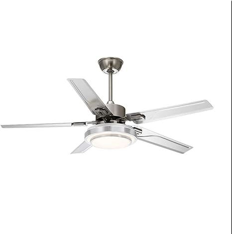 Amazon Com Home Ceiling Fans Iron Ceiling Fan Light Restaurant Lighting 5 Leaf Fan Light Living Room Bedroom Modern Household Led Fan Light Ceiling Fans With Lamp Size 124cm Home Kitchen