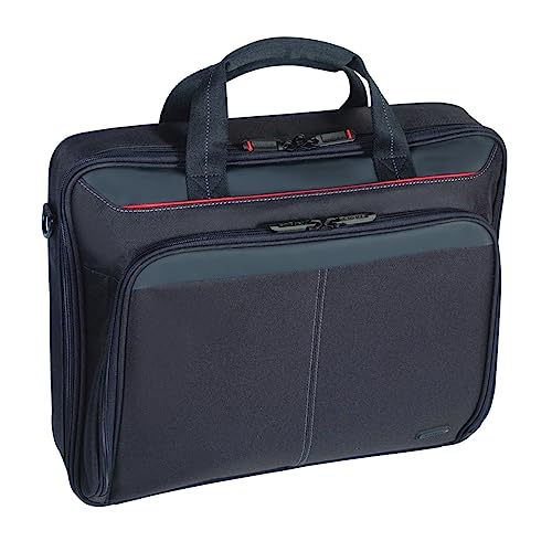 Targus Classic Laptop Bag for 15-16 Inch Laptops, Clamshell Carry Case with Shoulder Strap, Front Accessory Pocket, Black