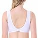 DELIMIRA Women's Soft Cup Wirefree Sleep Comfort Support Plus Size Bra White 42 F/G