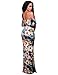 Bodycon Maxi Dress for Women Vintage Ruffle Plain Off Shoulder Floral Print 2XL