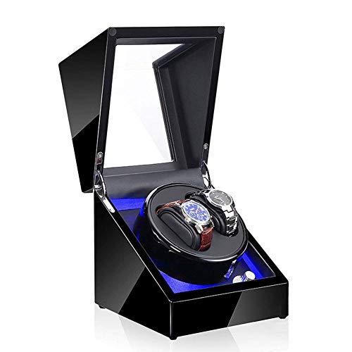 DRRHY Automatic with LED Light Rotation Modes Quiet Motor Watches Storage Boxes 9 Styles (H) Watch Winder