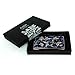 Mother of Pearl MOP Blue Butterfly Business Credit Name Id Card Holder Case Metal Stainless Steel Engraved Slim Purse Pocket Money Wallet