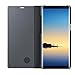 For Samsung Galaxy Note 8,GBSELL Smart Window Sleep Wake UP Flip Leather Stand Holder Case Cover (Black)