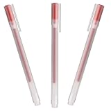 MUJI Gel Ink Ball Point Pen 0.5mm Red color 3pcs