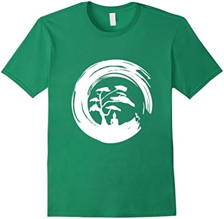Mens Awesome Bonsai Tree with Buddha T-Shirt for Yoga Lovers 3XL Kelly Green