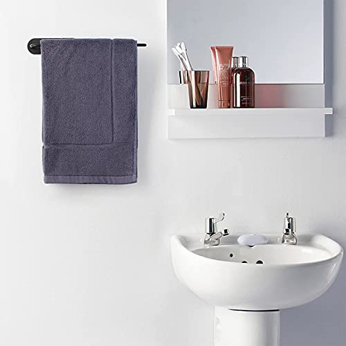 Paper Towel Holder Wall Mount Under Cabinet, Durable Adhesive or Drilling for 13 Inch Long Paper Towels Rolls, for Kitchen and Bathroom, Black