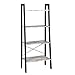 VASAGLE Ladder Shelf, 4-Tier Bookcase, Storage Rack for Living Room, Kitchen, Faux Marble