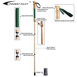 FOREST PILOT Trekking Poles- 1-pc Pack - Adjustable