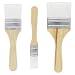 US Art Supply 3 Pack of Variety Size Synthetic Bristle Paint, Chip and Utility Paint Brushes for Paint, Stains, Varnishes, Glues, and Gesso
