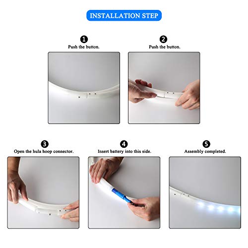 Maylai Professional Remote Control Led Hula Hoop, 90 LED's and 300+ Light Patterns Fully Rechargeable!
