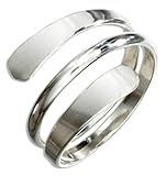 Sterling Silver Thumb Ring Wrap Around Coil Bypass Adjustable
