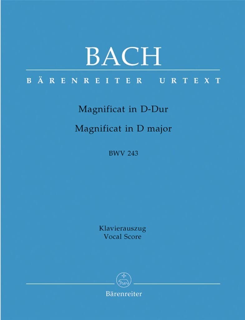 BARENREITER BACH J.S. - MAGNIFICAT IN D MAJOR BWV 243 - VOCAL SCORE Classical sheets Choral and vocal ensembles