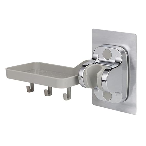 Licogel Removable Reusable Universal Silver Shower Head Holder Adhesive