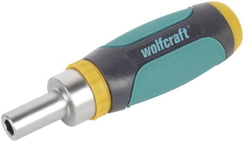 wolfcraft Miniature Hand Screwdriver with Ratchet Function I 1237000 I for Fast screwing and unscrewing Without Having to Change Grip