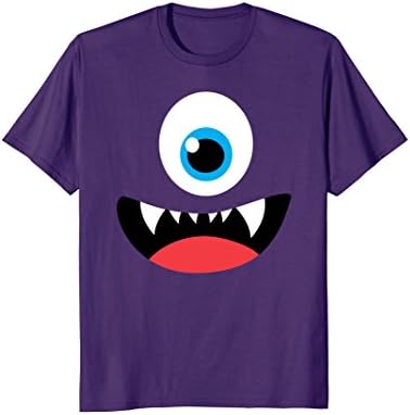 Mens Funny Scary Monster Costume Halloween Shirt for Kids Adult Medium Purple