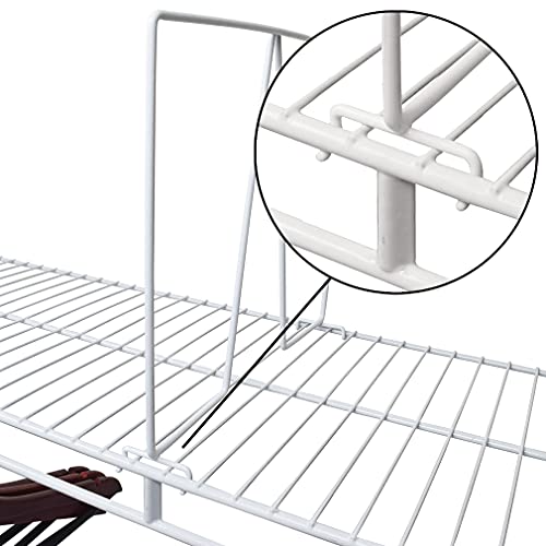 Evelots 4 Pack Closet Wire Shelf DividerNew & ImprovedSeparatorEasy