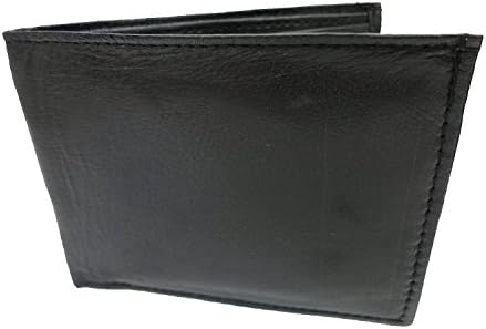 Mens Leather, Black, Bifold Wallet, Extra Capacity Slimfold