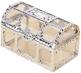 SuBoZhuLiuJ Vintage Transparent Storage Box Candy Trinket Jewelry Holder Organizer Container Silver