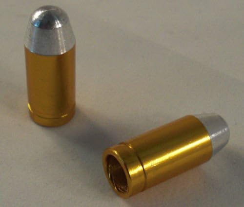 KUSTOM KAPZ GOLD BULLET VALVE CAP acura mercedes bmw yamaha compatible with harley chopper bike
