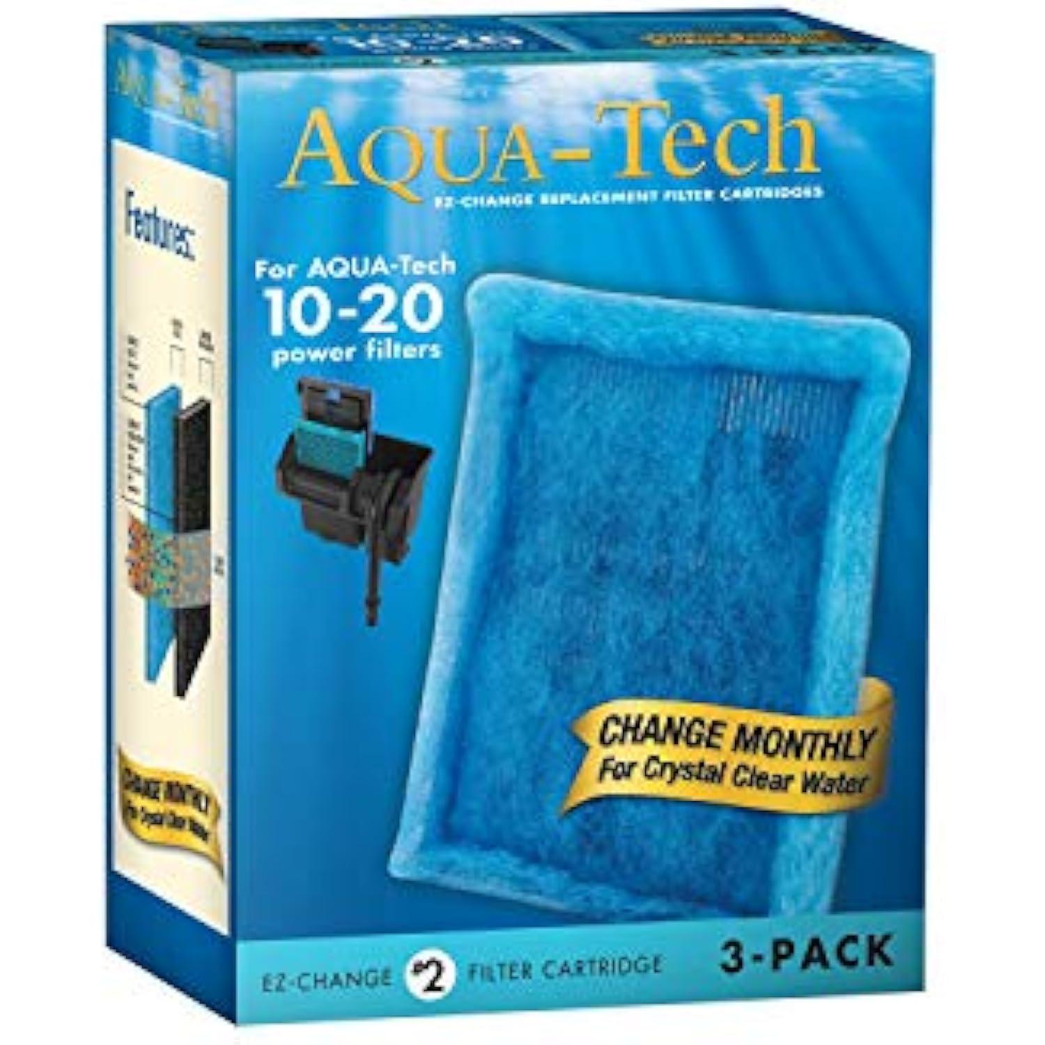 AquaTech EZChange No.2 3Pack Aquarium Filter Cartridge for 10 to 20