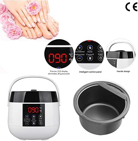 Professional Electric Wax Heater for All Wax Types, Hot Wax Warmer Heater Set, Complete Waxing Kit 500ml Heater Wax Pot (Machine, White)