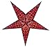 GalaxyArts Paper Star Lantern, 24-Inch Maharani Red, 3D 5-Point Hanging Light Up Lamp for Christmas, Diwali, Weddings, Parties, Birthday, Handmade Foldable Indoor Outdoor Ceiling Decoration