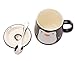 Funny Cute Animal Cow Office Porcelain Tea Coffee Milk Ceramic Mug Cup with Lid and Spoon - 11 oz