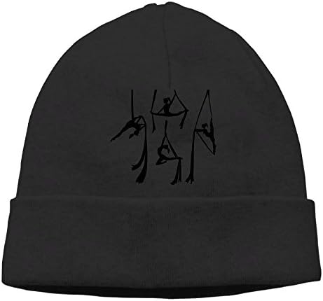 Aiggquhe Fly Aerial Silks Funny Aerialist Unisex Men/Women Cool Fashion Hedging Hat Wool Beanies Cap HeadwearBlack