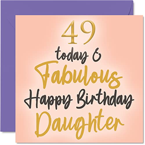 Fabulous 49th Birthday Cards for Daughter, 49 Today & Fabulous