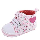 Voberry Baby Girls Toddler Lace up Sneaker Anti-Slip Boots Crib Shoes (6~12Month, Floral)