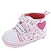 Voberry Baby Girls Toddler Lace up Sneaker Anti-Slip Boots Crib Shoes (6~12Month, Floral)